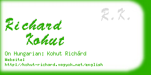 richard kohut business card